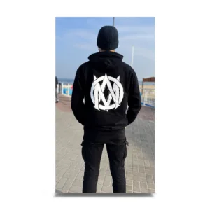 A man wearing My Own Abyss Hoodie in back 2