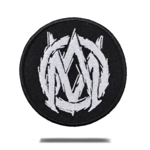 Biała okrągła naszywka z emblemem MY OWN ABYSS
