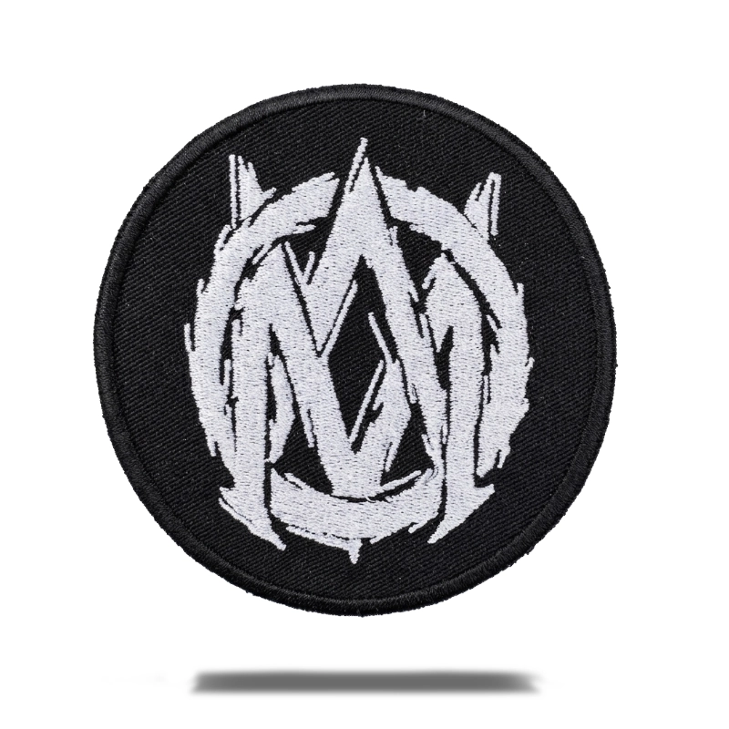 Biała okrągła naszywka z emblemem MY OWN ABYSS