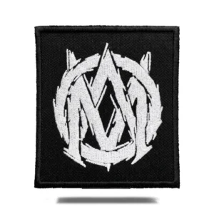 Biała kwadratowa naszywka z emblemem MY OWN ABYSS
